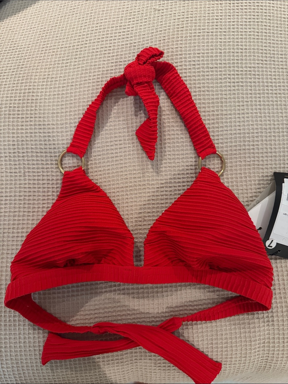 NWT- VIX Paula Hermanny Dune Bardot Bikini Top Size M